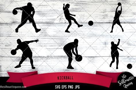 Kickball Silhouette Vector SVG