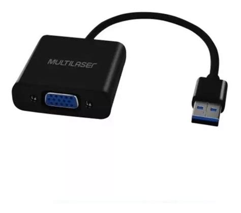 Cabo Conversor Usb Macho X Vga Femea Super Velocidade Parcelamento