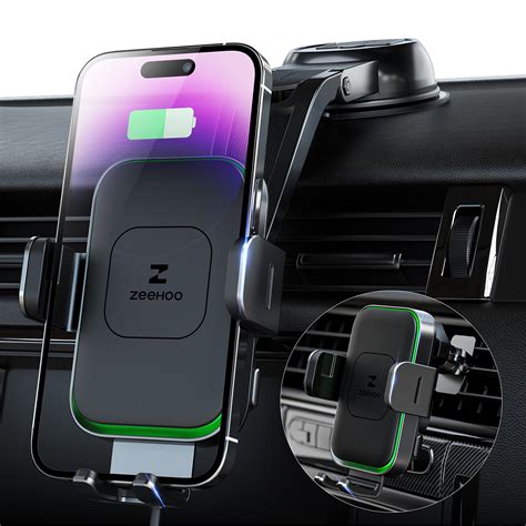 Wireless Car Charger Zeehoo Duoxx Dual Coils 15w Fast Charging Auto