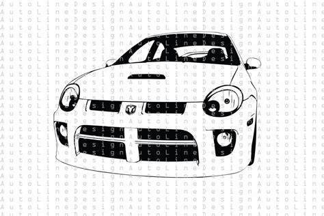 Dodge Neon Srt4 Front View Svg Pdf Dxf Png Eps Illustration Etsy