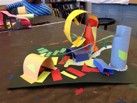 Grade 2nd Project 3d Playgrounds Materials Construction Paper And