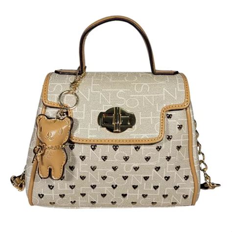 Bolsa Feminina Chenson Tiracolo Monograma Mini Bag Original Cor Nude