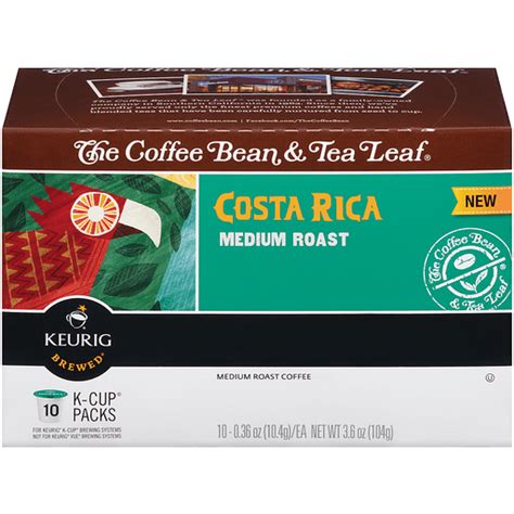 The Coffee Bean Tea Leaf Costa Rica Medium Roast Coffee K Cup Packs