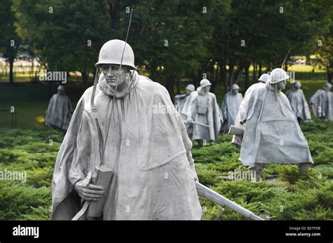 Korean War Memorial, Soldier Statues, Washington DC USA Stock Photo - Alamy