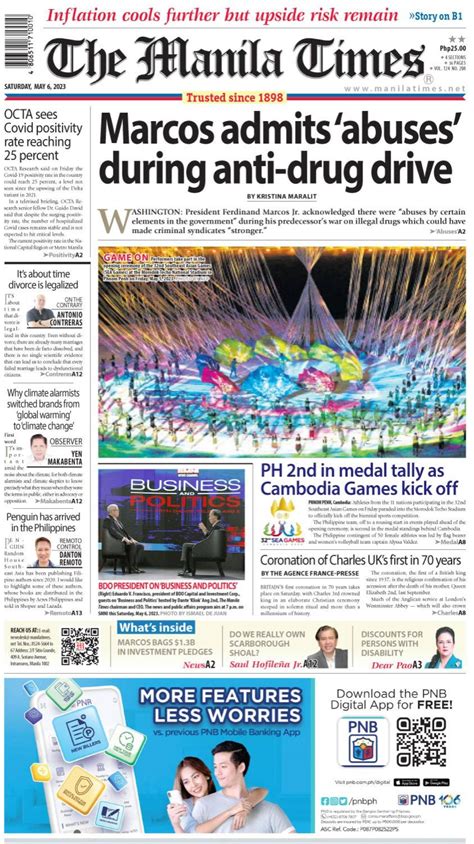 The Manila Times Front Page May 6 2023 The Manila Times