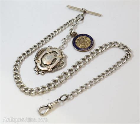 Antiques Atlas Antique Silver Watch Chain And Fobs