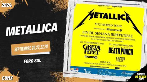 METALLICA EN FORO SOL 2024