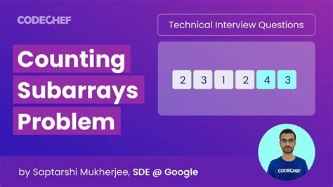 Counting Subarrays Problem Subarray Sum Equals K Technical Interview Questions Ep 6