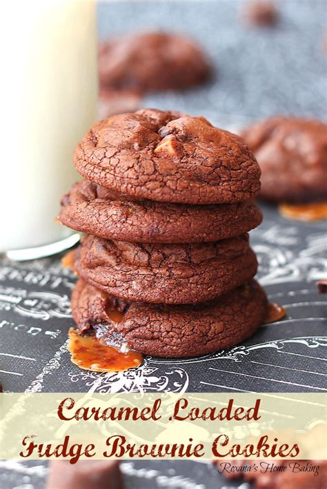 Caramel Chocolate Fudge Brownie Cookies Recipe