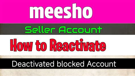 How To Reactivate Meesho Seller Account Meesho Catalog Blocked YouTube