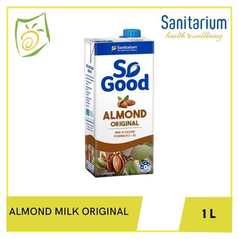 Jual So Good Almond Milk Original Liter Shopee Indonesia