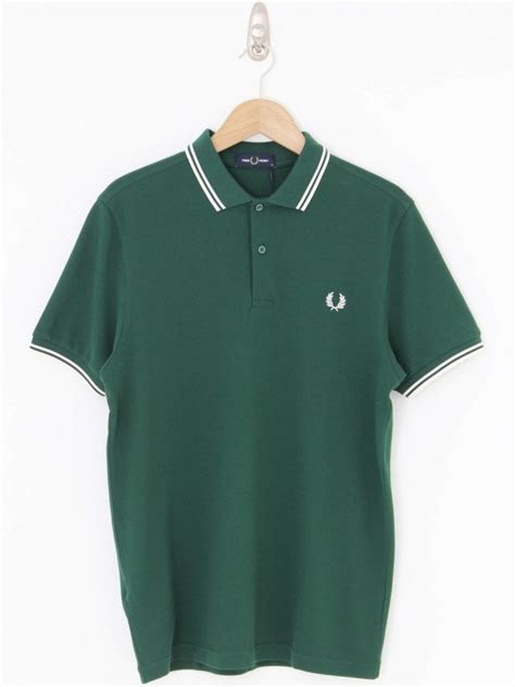 Fred Perry Twin Tipped Polo In Ivy Northern Threads