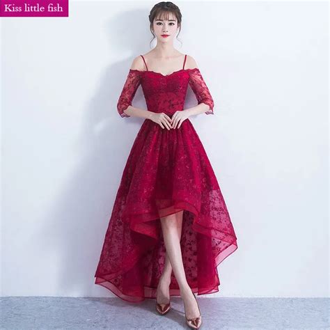 Free Shipping 2019 Red New Sex Front Short Back Long Prom Dress