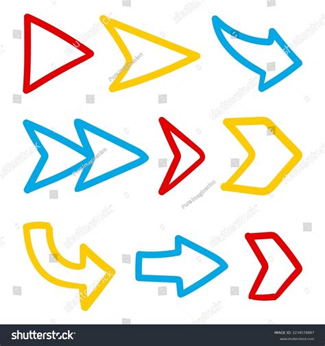 Set Hand Drawn Arrow Stock Vector Royalty Free 2234578887 Shutterstock