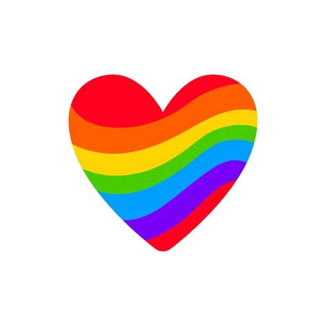 Premium Vector Lgbt Rainbow Heart Gay Parade Lgbtq Vector Symbol