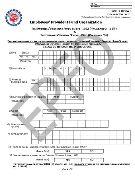 Lnt Pf Declarationform 11new Official Documents Government And