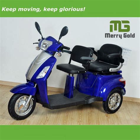 Eec Approved Three Wheel Electric Handicapped Trike Tricycle Scooter With Two Seats Three