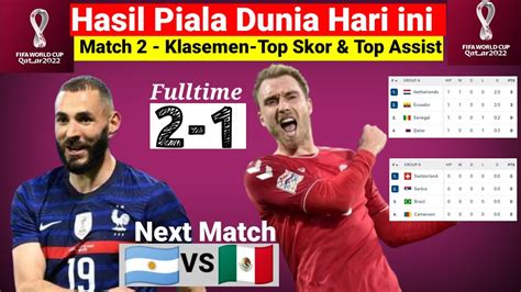 Hasil Piala Dunia Tadi Malam Prancis Vs Denmark Klasemen Terbaru Piala Dunia Youtube