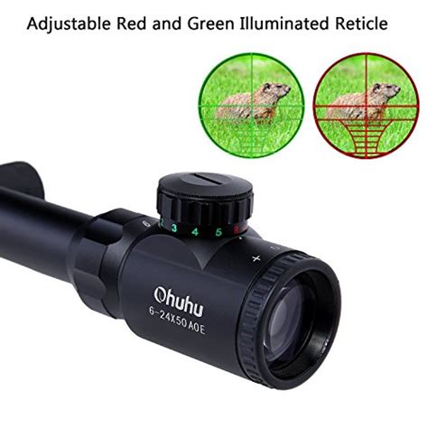 Ohuhu Hunting Rifle Scope X Aoe Red And Green Tactical