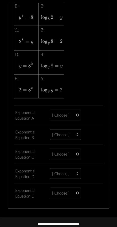 Answered Match The Exponential Equation With Its… Bartleby