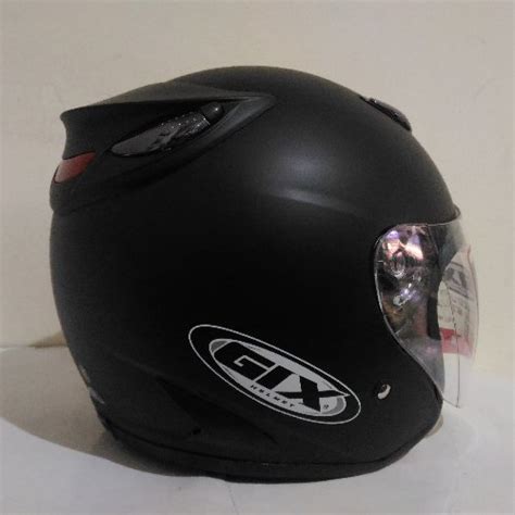 Jual HELM GIX CENTRO AZZURI BLACK DOFF GLOSSY MIRIP INK CENTRO Di Lapak