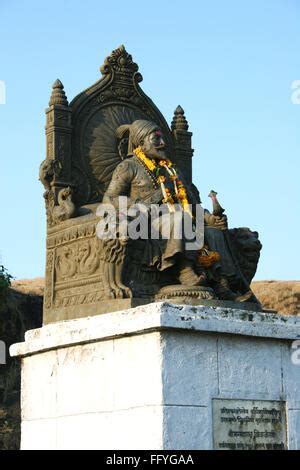 Statue Of Shivaji Maharaj Raigad Fort Mahad Maharashtra India Asia