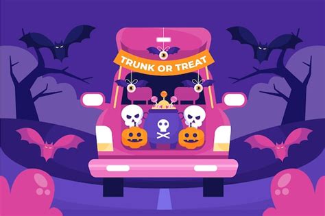 Free Vector Watercolor Trunk Or Treat Background