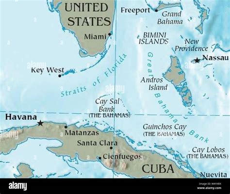 Mapa de Cuba EEUU Fotografía de stock Alamy