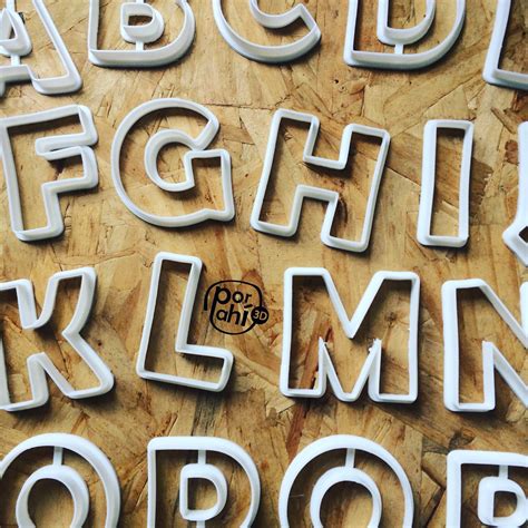 Stl File Alphabet Cutter Alphabet Cookie Cutter Cm Alphabet Letters