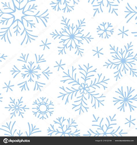 Snowflakes Falling Background Blue