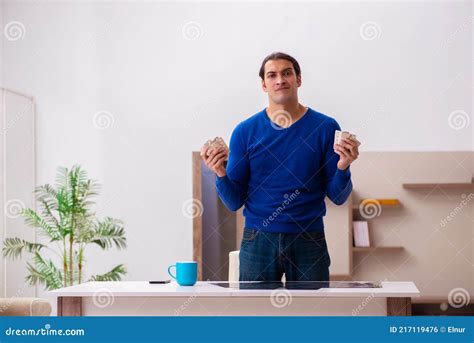 Young Sick Man Suffering At Home Stock Photo Image Of Prescription