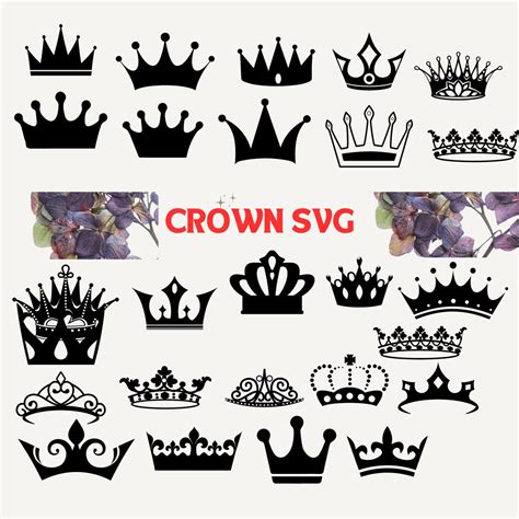 Royal Crown Svg File King Crown Svg Queen Crown Svg Princess Tiara Svg File For Cricut For