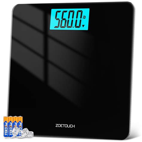 Digital Bathroom Scale For Body Weight 500lbs 560lbs 255kg Zoetouch