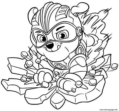 Paw Patrol Mighty Pups Skye Coloring Pages Zimzimmer