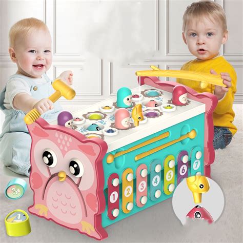 Baby Kid Brinquedos Musicais De Madeira Xilofone Instrumento De Animais