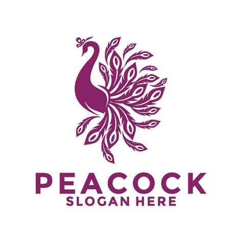 Luxurious Peacock Bird Logo Icon Abstract Peacock Logo Vector Design