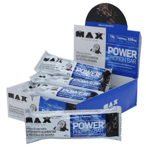 Power Protein Bar Caixa C Unidades De G Chocolate C Coco