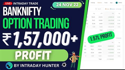 Live Intraday Trade 157000 Profit In Bank Nifty Option Trading By