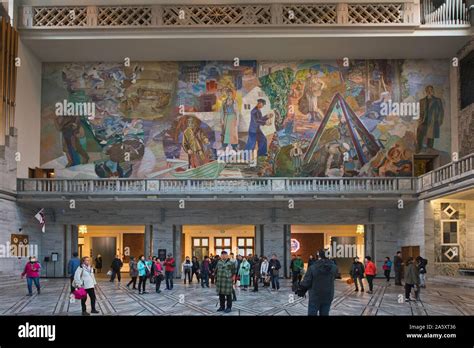 Town hall, interior, Oslo, Norway Stock Photo - Alamy