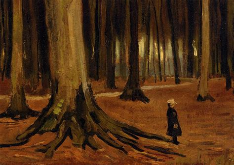 Girl in the Woods, 1882 - Vincent van Gogh - WikiArt.org