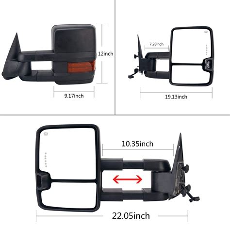 Perfit Zone Towing Mirrors Left Right Set For 07 14 Silverado Sierra