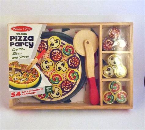 Melissa And Doug Wooden Pizza Party Play Set 54 Pc New Unopened