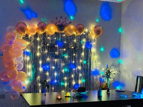 Birthday Decorations with lights | Decor, Birthday decorations, Ceiling ...