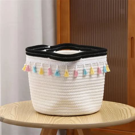 Panier De Rangement En Corde De Coton Gain De Place Jouets Pour Eur