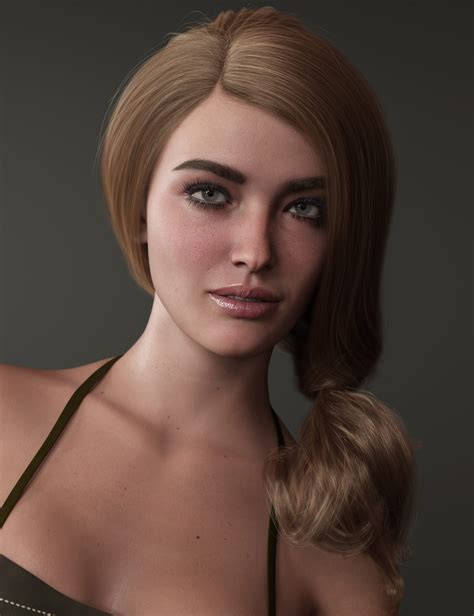 Romantic Side Tail Hair For Genesis Female Daz D