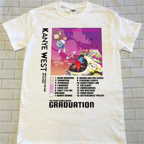 Camiseta de graduación de Kanye West camiseta gráfica Vtg Etsy México