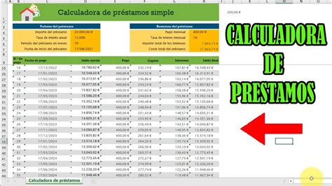 Calcular Prestamo En Excel Youtube