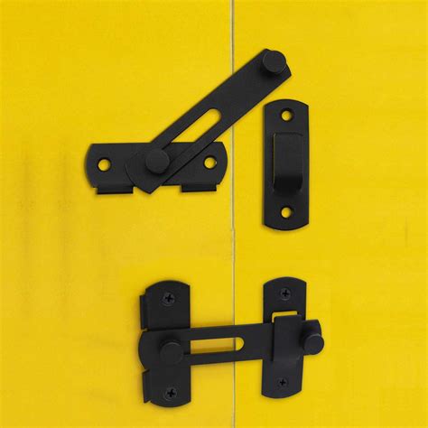 Cyuaoao Pet Gate Latch Stainless Steel Door Lock Pcs Black Barn