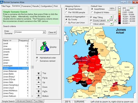 Surnames in genealogy & surname distribution maps