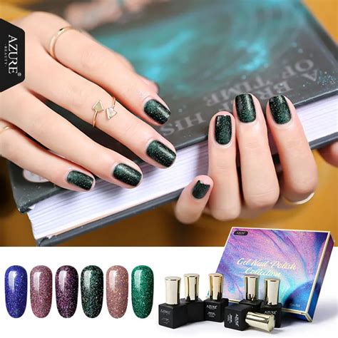 Aliexpress Buy Azure Beauty Pcs Set Rainbow Gel Lacquer Nail